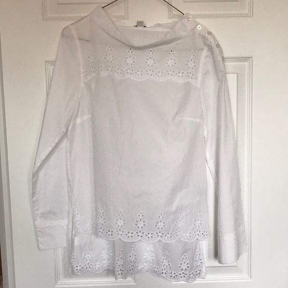 Hi-lo white blouse - Picture 1 of 8